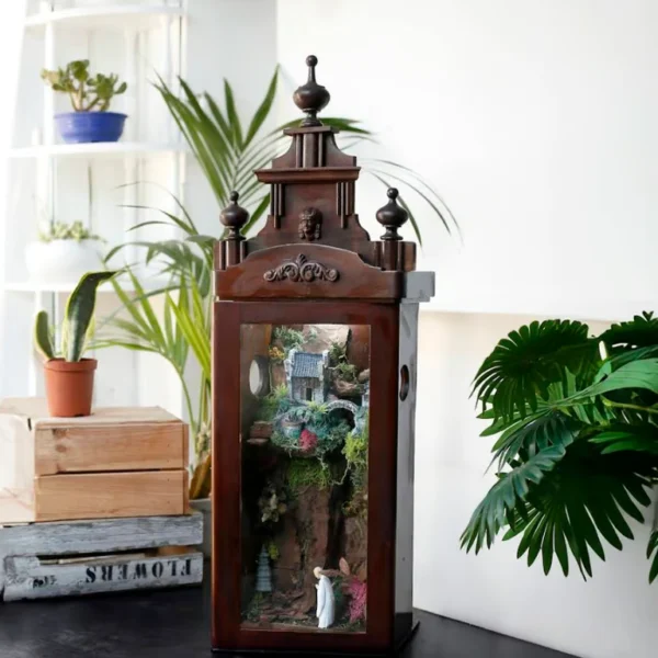 Terrario artesanal en reloj